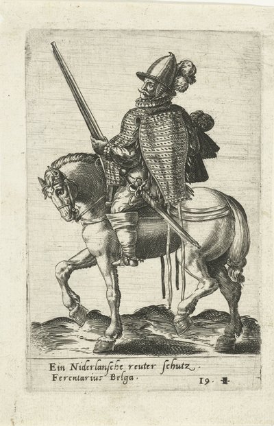 ライフルを持つオランダの騎手 作： Abraham de Bruyn (attributed to)