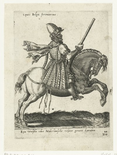 カービン銃を持つオランダのライダー 作： Abraham de Bruyn (attributed to)