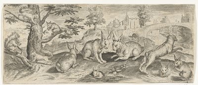 リスとウサギ 動物（シリーズタイトル） 作： Abraham de Bruyn (possibly)