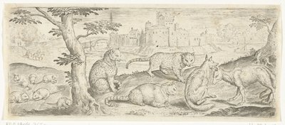 ネズミ、ネコ、キツネ 動物（シリーズタイトル） 作： Abraham de Bruyn (possibly)