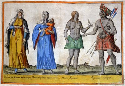 北アフリカの先住民、1580年頃（エングレーヴィング） 作： Abraham de Bruyn