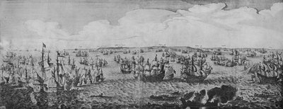 ダウンズの戦い、c1639 作： Abraham de Verwer