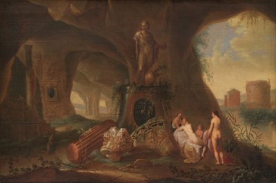 洞窟のニンフ 作： Abraham van Cuylenborch