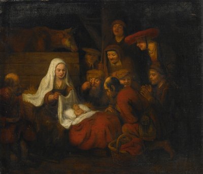 アブラハム・ファン・ダイク 羊飼いの礼拝 作： Abraham van Dijck