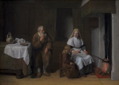 預言者エリヤとザレパテの未亡人とその息子 作： Abraham van Dijck