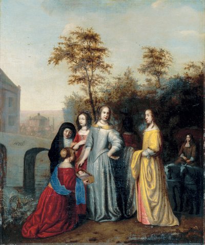 モーゼの発見（油彩・キャンバス 作： Abraham van Dyck