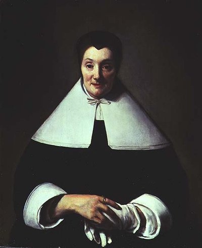 50歳の女性の肖像 作： Abraham van Dyck