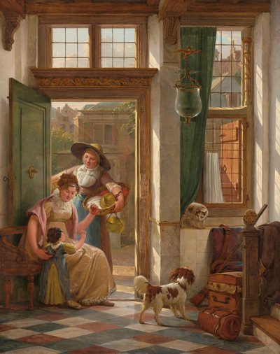 玄関先のチェリーベンダー 作： Abraham van Strij (I) (signed by artist)