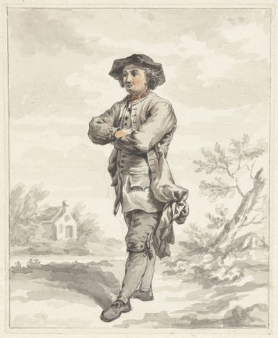 立っている男性、腕を組んで左側 作： Abraham van Strij (I)