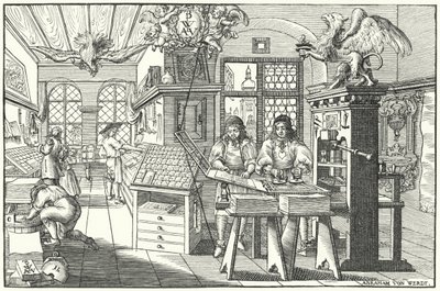 プリンターのワークショップ 作： Abraham van Werdt