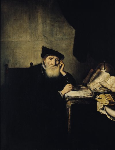 彼の研究における哲学者 作： Abraham van den Hecken