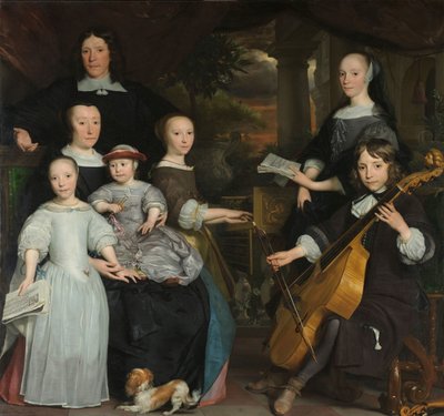 David Leeuw と彼の家族 David Leeuw (1631/32-1703)。 アムステルダム商人と家族 作： Abraham van den Tempel
