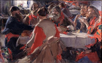 お茶を飲む 作： Abram Efimovich Arkhipov