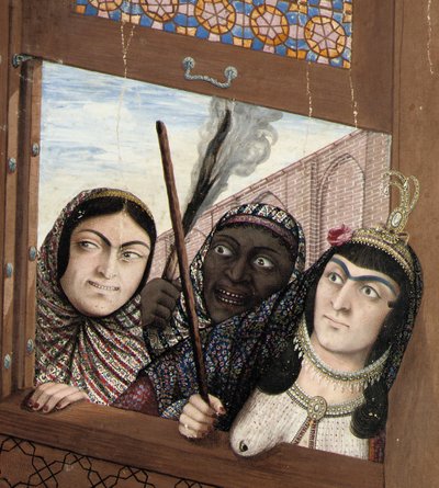 19世紀後半の恋人たちの抱擁 作： Abul Hassan Ghaffari