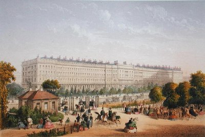 ハイド・パーク・ガーデンズ 1862年頃（カラーリトグラフ） 作： Achille Louis Martinet