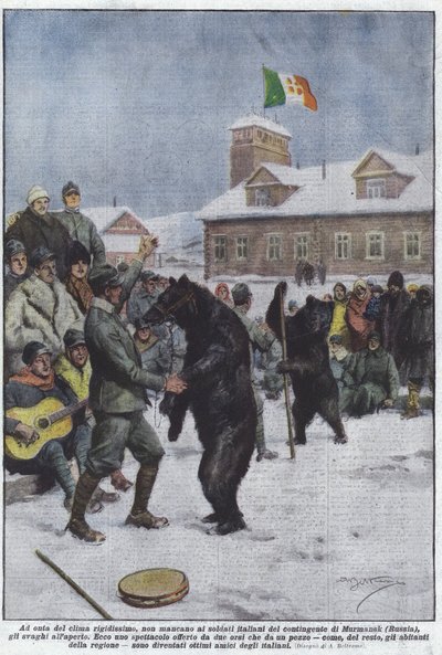 非常に過酷な気候にもかかわらず、ムルマンスク派遣のイタリア人兵士はいますか？ 作： Achille Beltrame