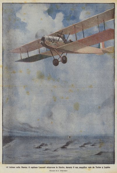 チャネル上のイタリアの翼 作： Achille Beltrame