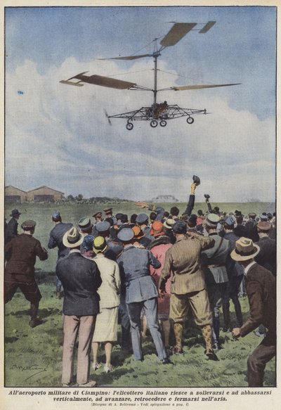 チャンピーノ軍の空港で、イタリアのヘリコプターはなんとか上下しますか？ 作： Achille Beltrame