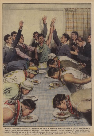 陽気なアメリカ人学生 作： Achille Beltrame