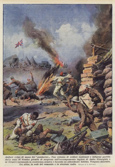 ゴンダリーニの手の大胆なストローク 作： Achille Beltrame
