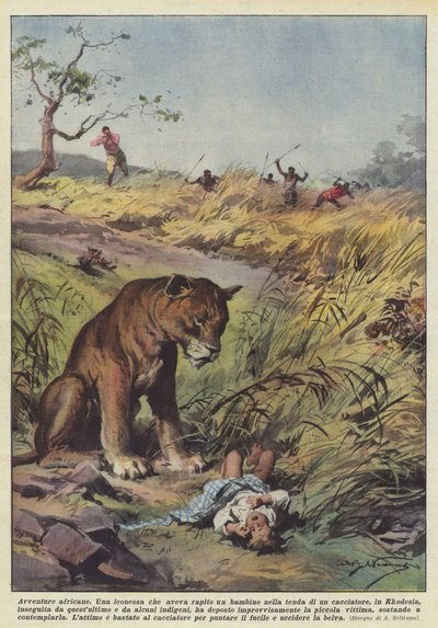アフリカの冒険 作： Achille Beltrame