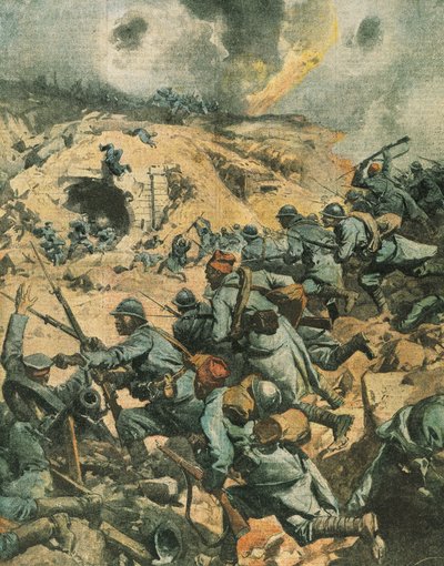 ヴェルダンの戦い、「The Sunday Courier」の表紙イラスト 作： Achille Beltrame