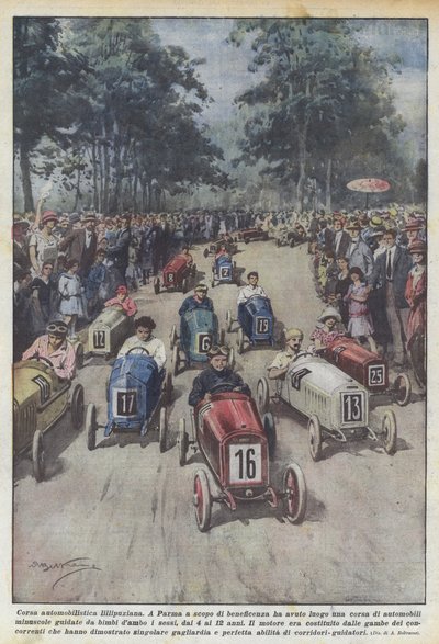 リリプティアンのカーレース 作： Achille Beltrame
