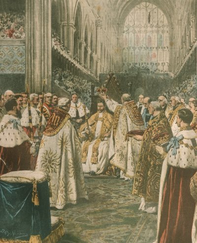 ジョージ5世の戴冠式の表紙イラスト（イギリス・ロンドン 作： Achille Beltrame