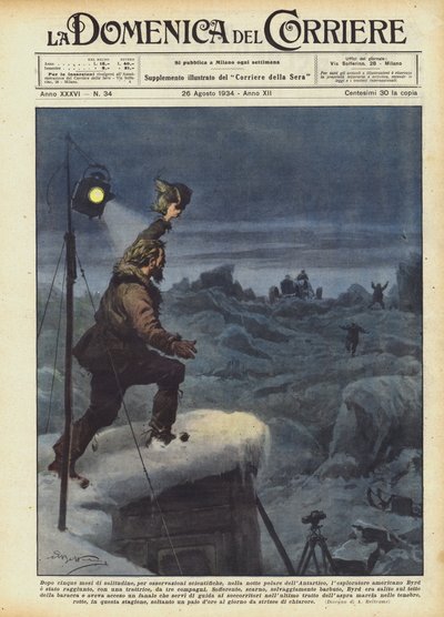 5ヶ月の孤独の後、南極の極夜に科学的観測のために？ 作： Achille Beltrame
