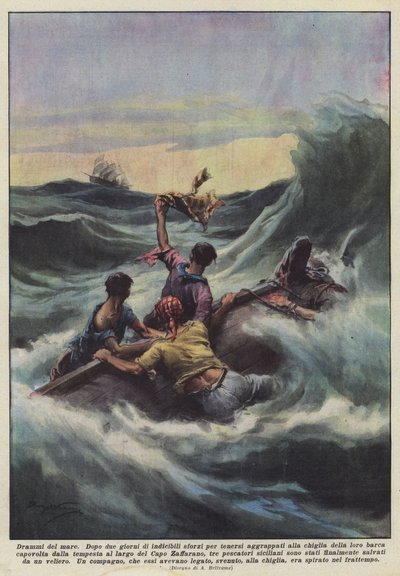 海のドラマ 作： Achille Beltrame