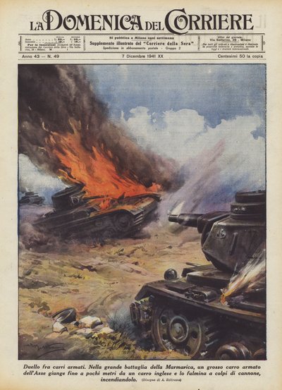 タンク間の決闘 作： Achille Beltrame