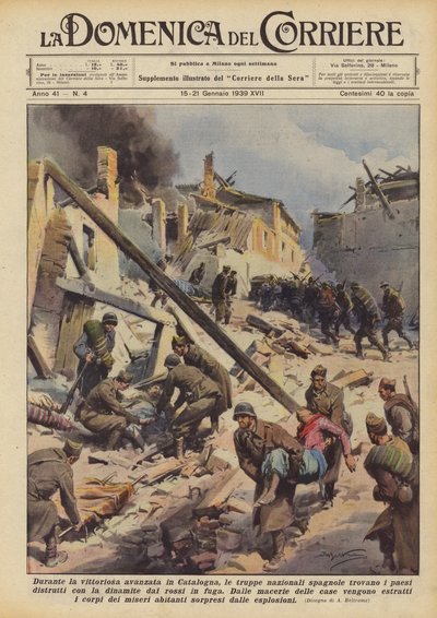 カタルーニャでの勝利の前進の間、スペインの国軍は国を見つけましたか？ 作： Achille Beltrame