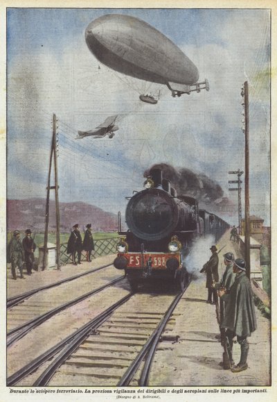 鉄道ストライキ中 作： Achille Beltrame