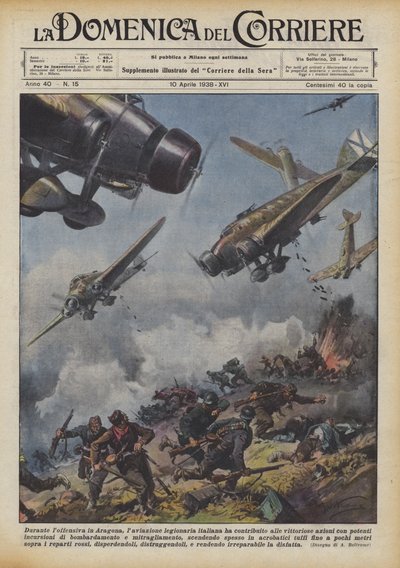 アラゴンの攻勢中に、イタリアの軍団の洗浄は勝利に貢献しましたか？ 作： Achille Beltrame