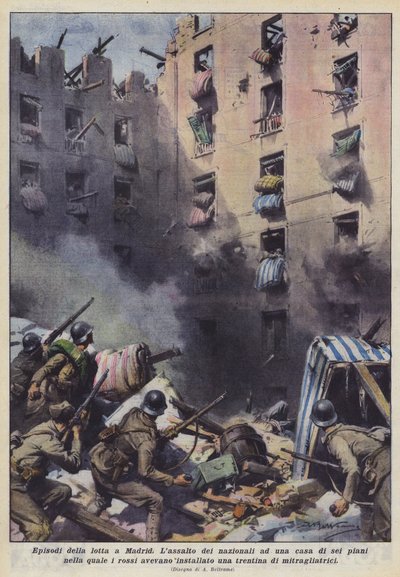 マドリードでの戦いのエピソード 作： Achille Beltrame