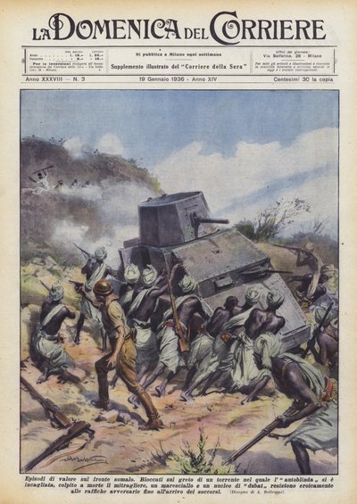 ソマリア戦線の貴重なエピソード 作： Achille Beltrame