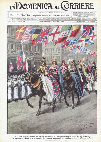 戦後、ロンドンは今年、伝統的な市長の行列を取り戻しました 作： Achille Beltrame