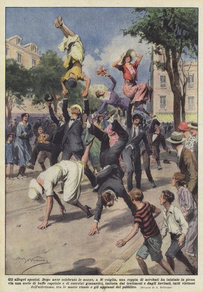 幸せな新婚夫婦 作： Achille Beltrame