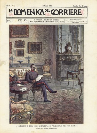 彼らの家の主権者、ウィリアム皇帝の研究 作： Achille Beltrame