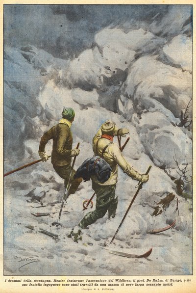 山のドラマ 作： Achille Beltrame