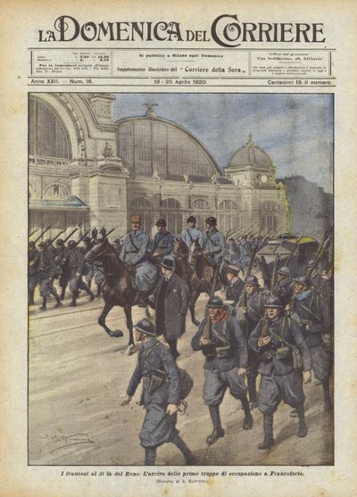 ライン川を越えたフランス人 作： Achille Beltrame