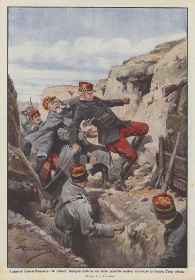フランスの将軍MaunouryとDe Villaretは同じ過去の弾丸で負傷しましたか？ 作： Achille Beltrame