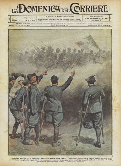 祖国の聖地の擁護者への戦争の切断 作： Achille Beltrame