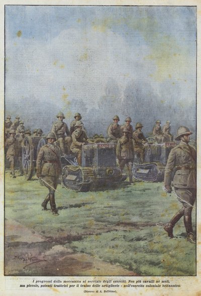軍隊での力学の進歩 作： Achille Beltrame
