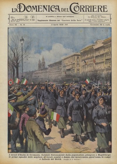 ドイツのイタリアの田舎の人々 作： Achille Beltrame