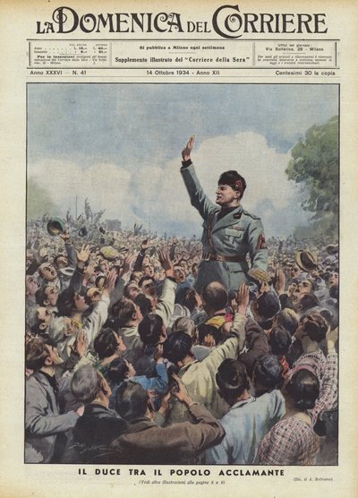 応援する人々の間のデュース 作： Achille Beltrame