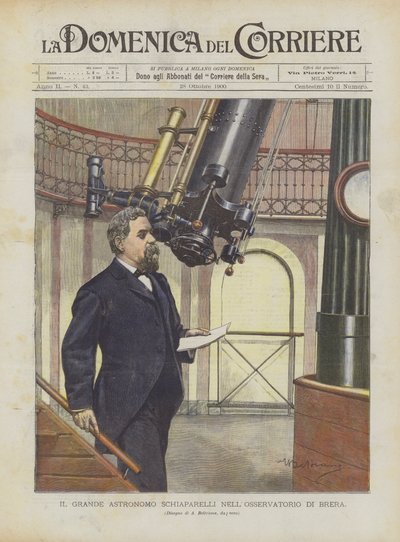 ブレラ天文台の大天文学者スキアパレッリ 作： Achille Beltrame
