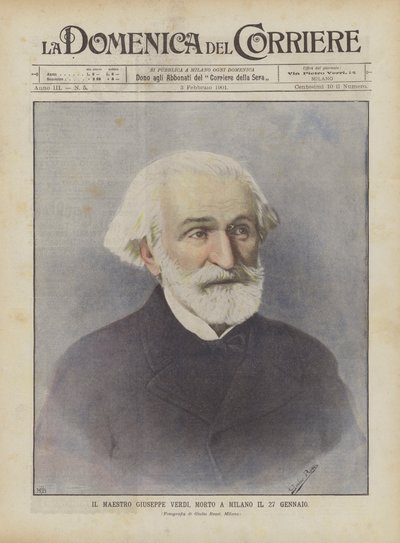 マエストロジュゼッペヴェルディ、1月27日にミラノで死去 作： Achille Beltrame