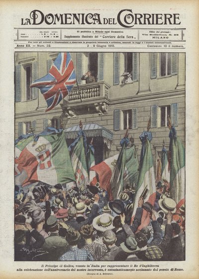 プリンスオブウェールズは、お祝いにイギリスの王を代表するためにイタリアに来ましたか？ 作： Achille Beltrame