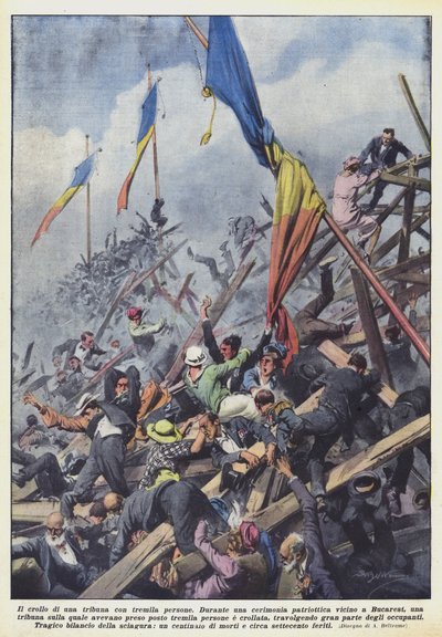 3,000人の観客席の崩壊 作： Achille Beltrame